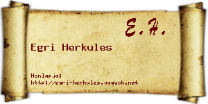 Egri Herkules névjegykártya